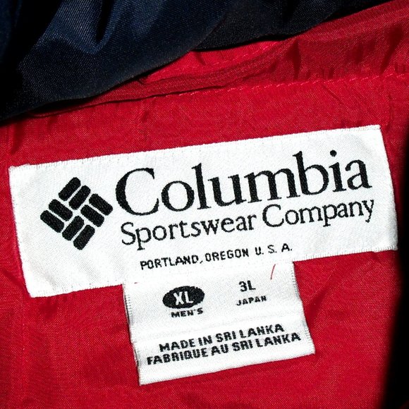 Columbia Mens sz. XL Winter Full Zip Hood Coat Jacket Red Navy Blue Grey New - Picture 7 of 8